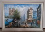 Schilderij zicht op Parijs, Ophalen, Zo goed als nieuw, Schilderij, 100 tot 125 cm