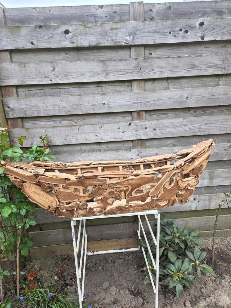 Houten boot, Ophalen, Minder dan 30 cm, Binnen, Zo goed als nieuw