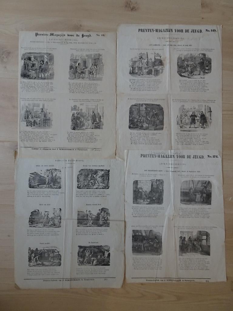 prenten levensbeschrijvingen Pieterszoon Koen, Jan Camphuis, Gebruikt, Verzenden, Voor 1940, Prent