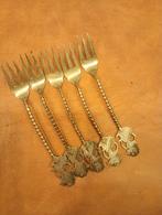Djokja zilveren gebaks vorken, Antiek en Kunst, Antiek | Bestek, Ophalen of Verzenden