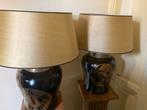 T.K. twee tafellampen (Toulouse) met stenen pot, Ophalen, Gebruikt, Stof, 50 tot 75 cm