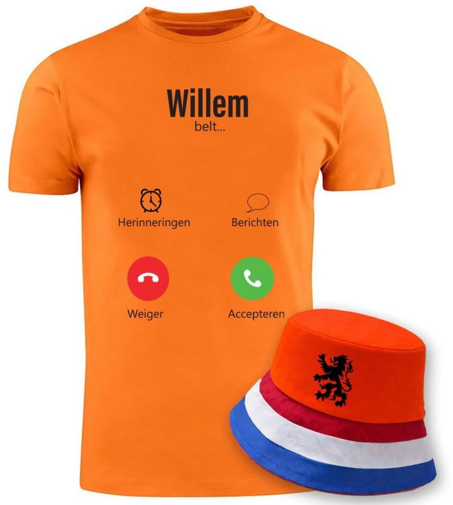 Grappig Koningsdag 2026 Oranje T-shirt - Unisex Shirt, Ophalen of Verzenden, Nieuw, Feestartikel, Oranje of Koningsdag