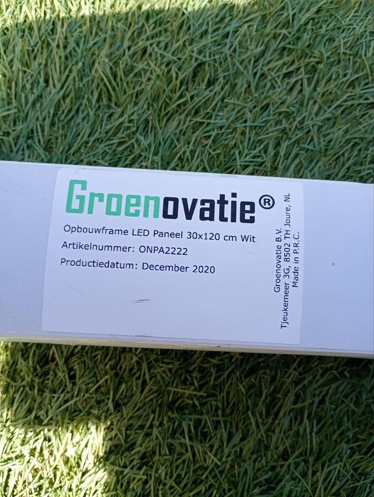 Groenovatie Opbouwframe LED Paneel 30x120 cm Wit, Ophalen, Nieuw, Modern