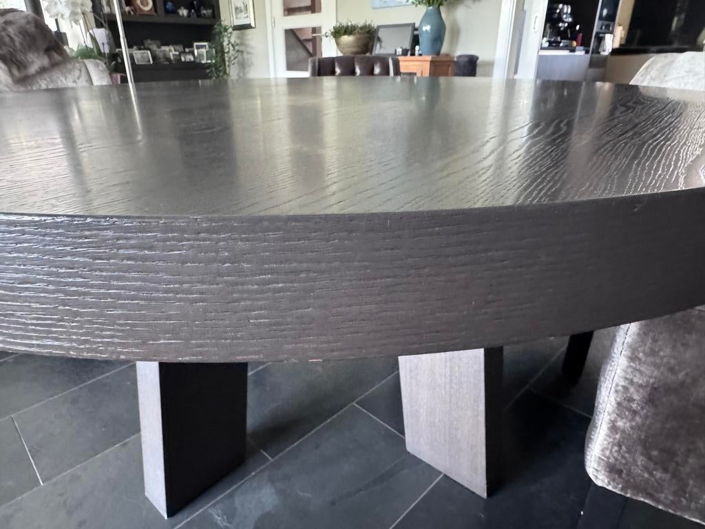 Keijser & Co BIG TOP Eetkamertafel 160cm Donker Eiken, Huis en Inrichting, Gebruikt, Ophalen of Verzenden, 150 tot 200 cm, Vier personen