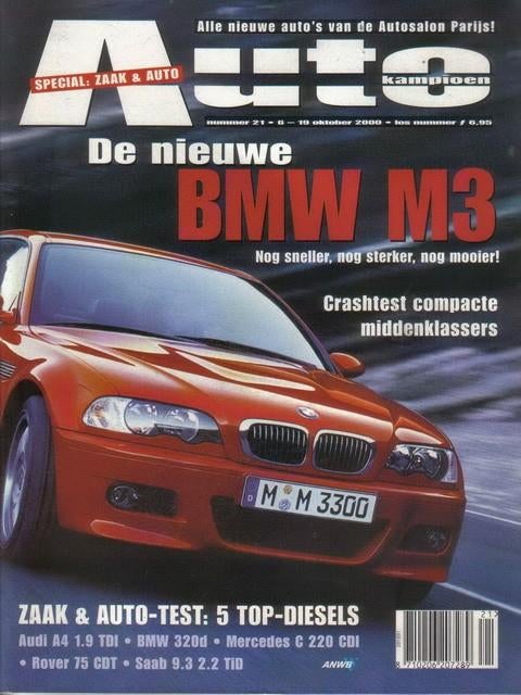 Autokampioen 21 2000 : Audi RS4 - BMW M3 Coupe - Saab 9-3, Boeken, Auto's | Folders en Tijdschriften, Ophalen of Verzenden, Gelezen