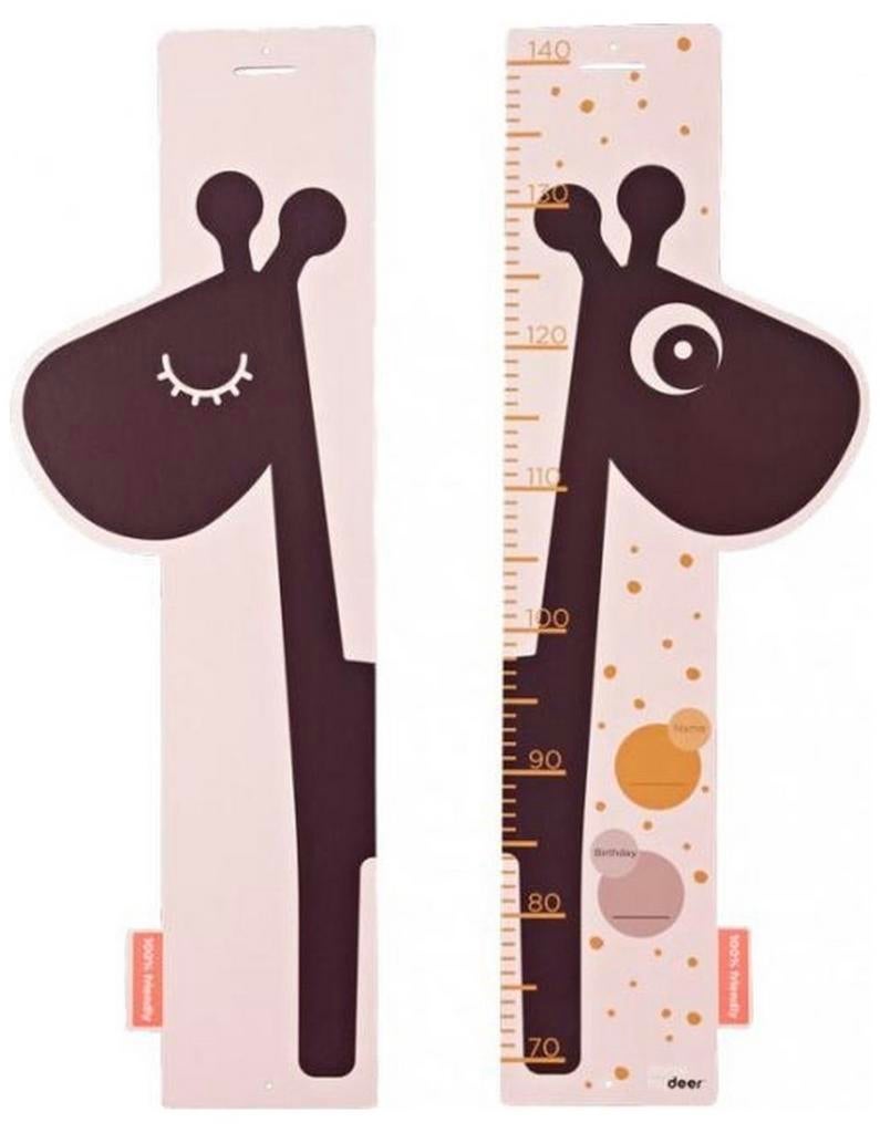 Done by Deer Raffi giraffe meetlat groeimeter Powder roze, Ophalen of Verzenden, Zo goed als nieuw, Wanddecoratie