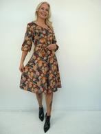 *Abfab Vintage Gebloemde 70's Jurk 38*, Maat 38/40 (M), Oranje, Ophalen of Verzenden, Zo goed als nieuw