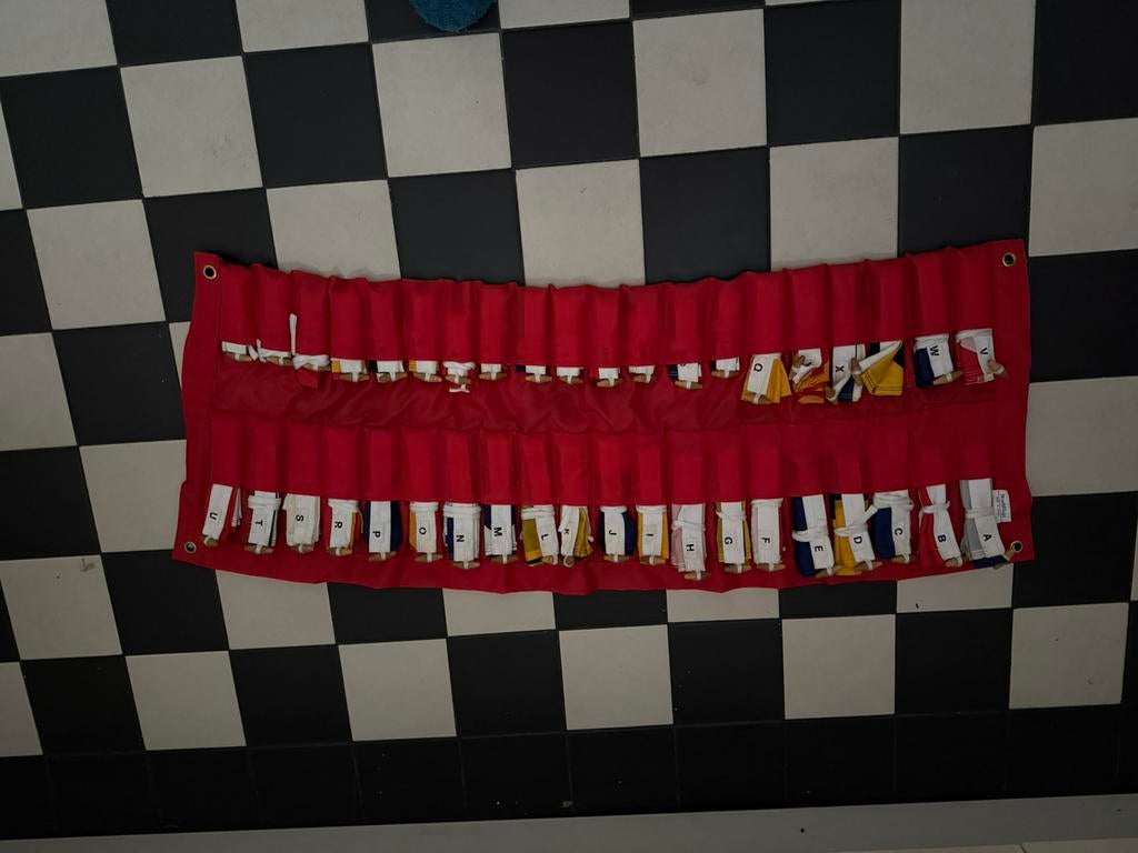 Complete Seinvlaggen Set in Goede Staat, Watersport en Boten, Zeilen en Zeiltoebehoren, Ophalen of Verzenden, Zo goed als nieuw