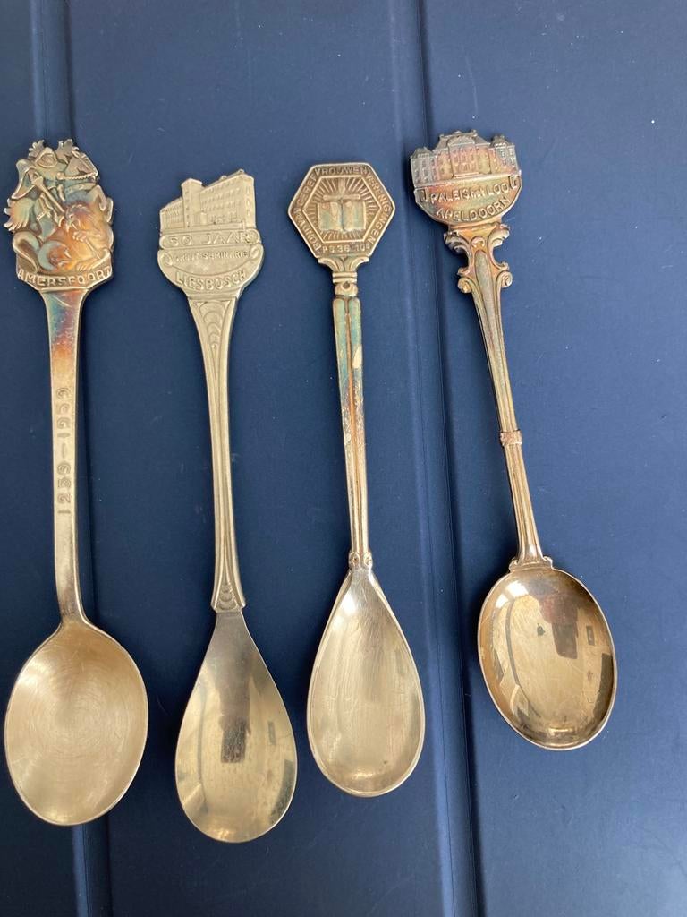 3 theelepels, Ophalen of Verzenden, Gebruikt, Rvs of Chroom