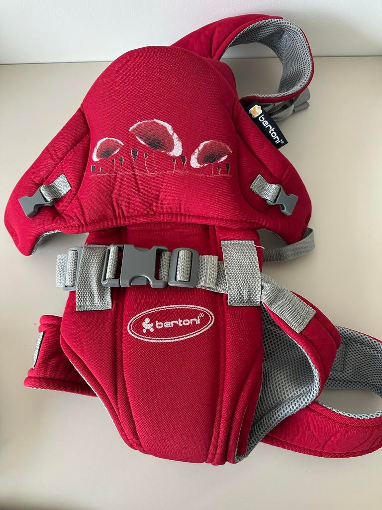 Bertoni Draagzak Rood, Gebruikt, Buik of Rug, Draagzak, Ophalen