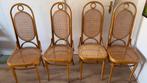 4 originele Thonet Lange Jan / Long John stoelen, Ophalen, Gebruikt, Bruin, Klassiek