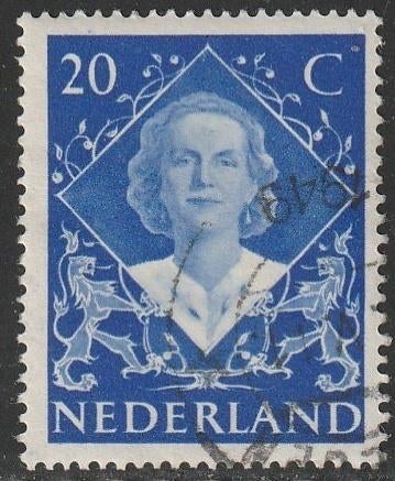 Nederland 1948 507 Inhuldiging Juliana 20c, Gest, Postzegels en Munten, Postzegels | Nederland, Ophalen of Verzenden, Na 1940