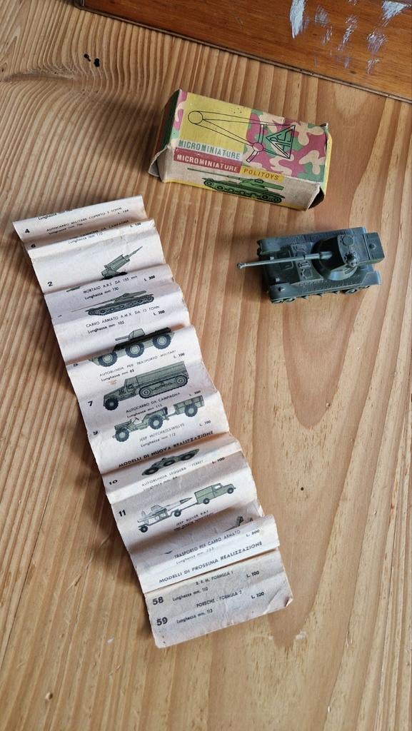 Politoys tank met doos, Antiek en Kunst, Antiek | Speelgoed, Ophalen of Verzenden