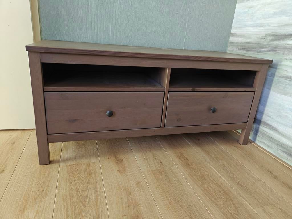 IKEA Hemnes TV-meubel / tv-kastje - Bruin, Ophalen, Gebruikt, 100 tot 150 cm, Landelijk, Scandinavisch