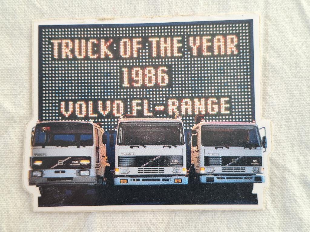 sticker Volvo FL range 1986 truck of the year 10x 8 cm, Verzamelen, Ophalen of Verzenden, Nieuw, Auto of Motor