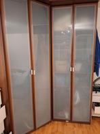 Ruime donkerbruine ikea kledingkast - moet nu weg!, Gebruikt, 100 tot 150 cm, 200 cm of meer, Ophalen of Verzenden