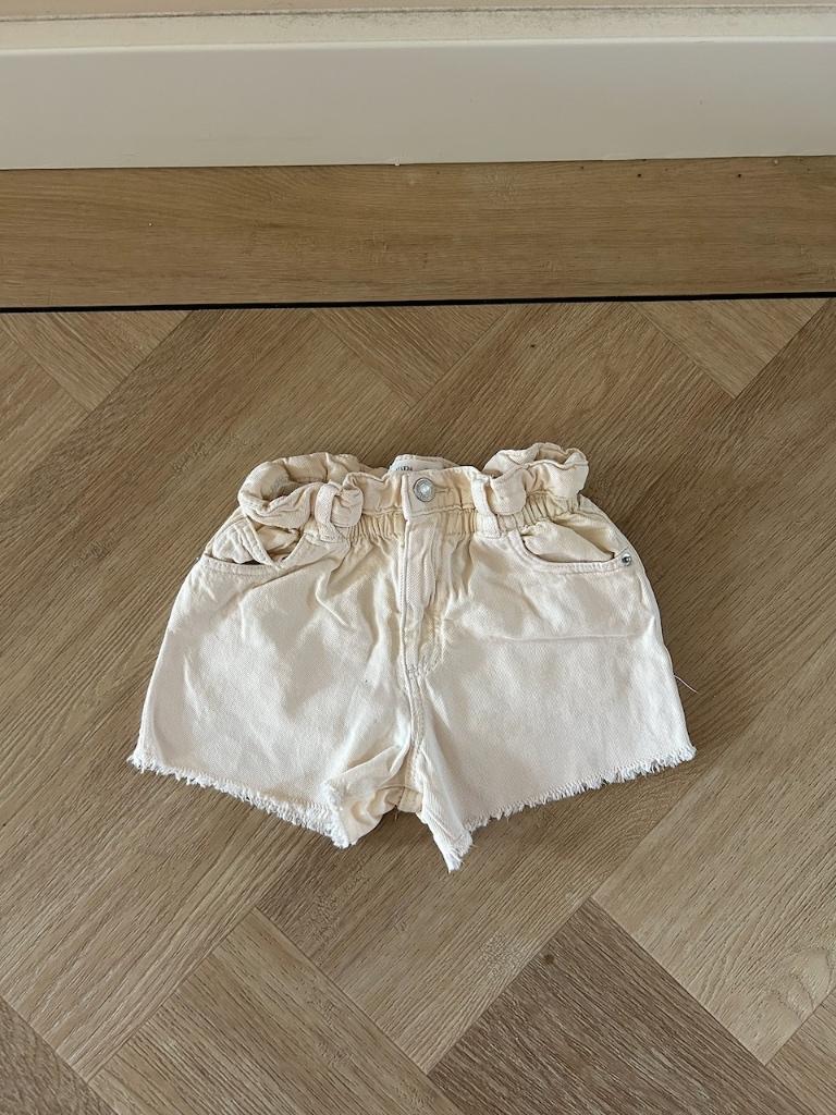Lichtgele korte broek / paperbag short, Zara, maat 116, Kinderen en Baby's, Kinderkleding | Maat 116, Broek, Meisje, Ophalen of Verzenden
