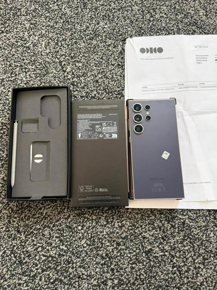 Samsung Galaxy S24 Ultra 256GB Met factuur zonder krassen, Telecommunicatie, Mobiele telefoons | Samsung, Zo goed als nieuw, Galaxy S24