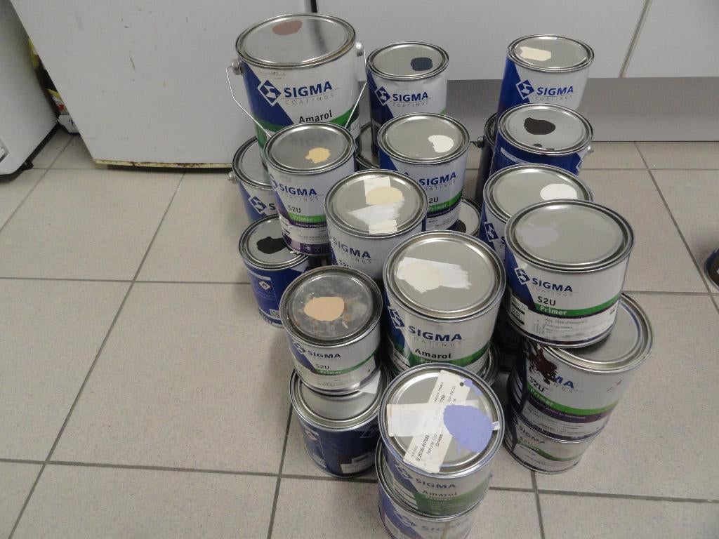 PARTIJ SIGMA S2U PRIMER GRONDVERF CREME WIT DIV KLEUREN, Doe-het-zelf en Verbouw, Verf, Beits en Lak, Nieuw, Verf, Wit, Ophalen of Verzenden