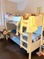 Stevig wit stapelbed met ladder 80 euro, Huis en Inrichting, Slaapkamer | Stapelbedden en Hoogslapers, Ophalen, Gebruikt, 90 cm