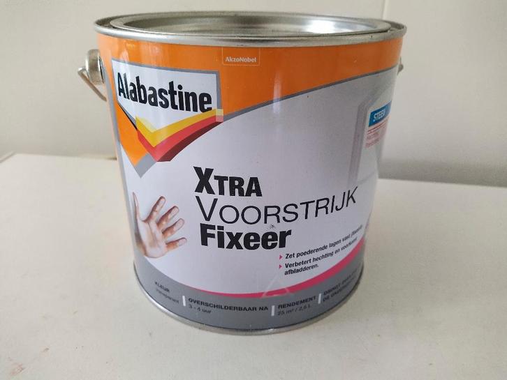 alabastine voorstrijk fixeer, Doe-het-zelf en Verbouw, Verf, Beits en Lak, Gebruikt, Verf, Minder dan 5 liter, Overige kleuren