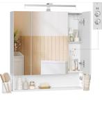 Bathroom Cabinet with LED Lighting for Bathroom, Cloud White, Ophalen of Verzenden, Nieuw, 25 tot 50 cm, Minder dan 100 cm