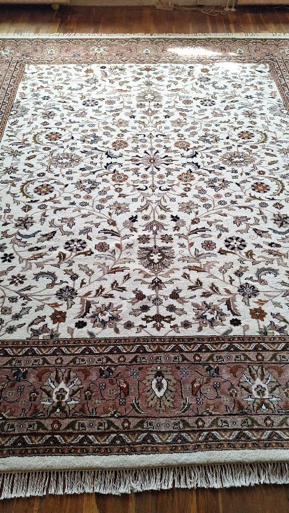 Handgeknoopt perzisch tapijt 305cm x 255cm, Ophalen, Crème, 200 cm of meer, Zo goed als nieuw