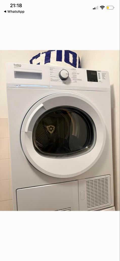 Beko Wasdroger - Condensdroger, Witgoed en Apparatuur, Wasdrogers, 8 tot 10 kg, Ophalen of Verzenden, Zo goed als nieuw, Voorlader