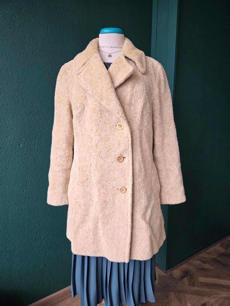 Warme alpaca jas maat 42 - Lister of England, Beige, Maat 42/44 (L), Ophalen of Verzenden, Lister of England