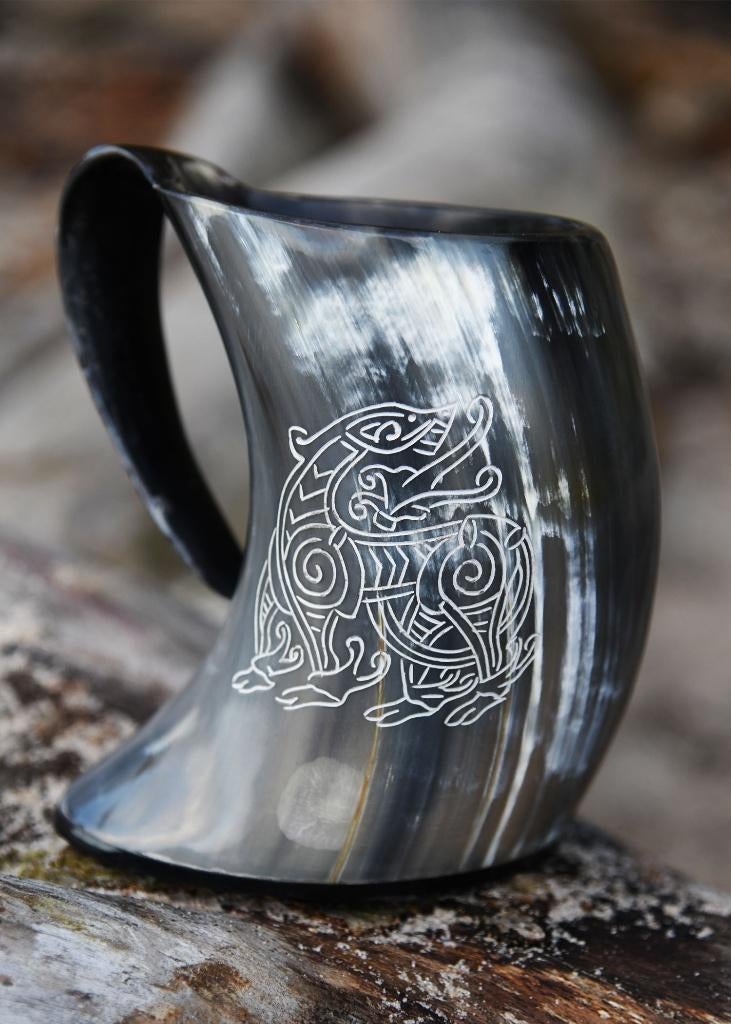 larp, beker, drinkbeker, drinkhoorn, hoornen beker,, Ophalen of Verzenden, Nieuw, Accessoires