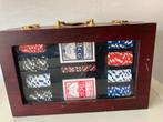 Pokerset in houten koffer, Vijf spelers of meer, Ophalen, Gebruikt