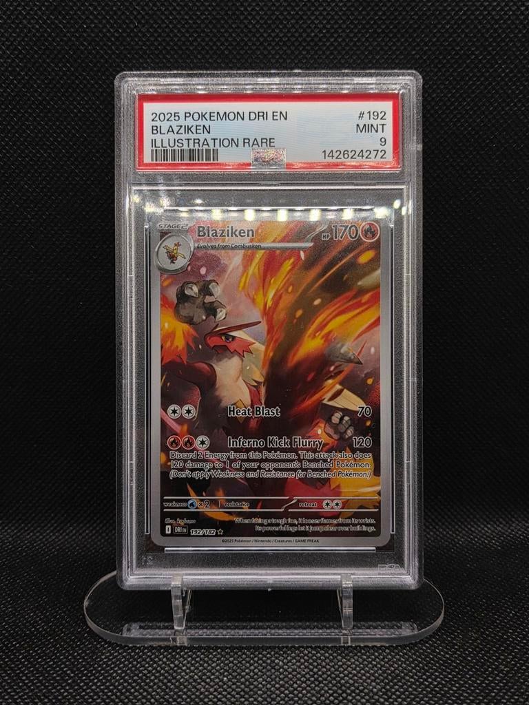 Blaziken 192/182 - Destined Rivals - PSA 9 MINT - SIR, Ophalen of Verzenden, Nieuw, Losse kaart
