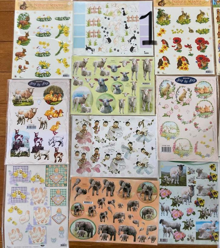 3-D plaatjes dieren, Hobby en Vrije tijd, Scrapbooking, Nieuw, Ophalen of Verzenden