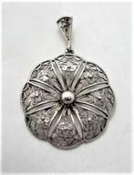 Antieke zilveren filigrain hanger – Bloemenmotief 835 (422), Ophalen, Zilver, Hanger