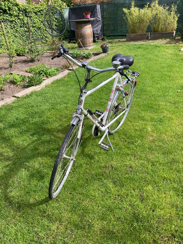 Retro herenfiets met 6 versnellingen, Fietsen en Brommers, Gebruikt, Velgrem, Versnellingen, 57 tot 61 cm