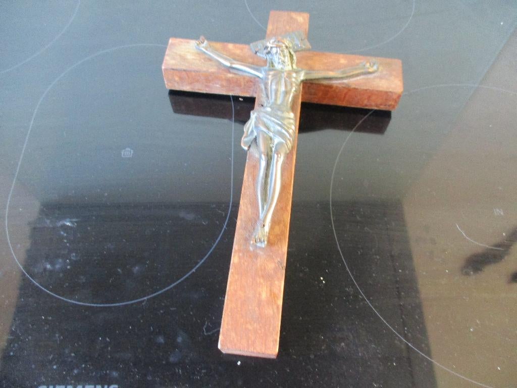 2 houten kruizen, Verzamelen, Ophalen of Verzenden, Gebruikt, Beeld(je)