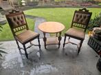 Twee antieke franse stoeltjes met rond tafeltje.puntgaaf., Ophalen