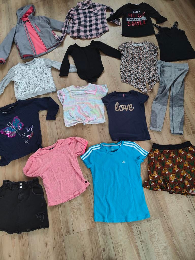 15-delig kledingpakket meisje maat 134 140, Ophalen of Verzenden, Gebruikt, Meisje