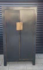 Prachtige Grote zwarte chinese bruidskast/kast, Antiek en Kunst, Antiek | Meubels | Kasten, Ophalen of Verzenden