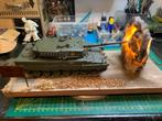 Leopard tank in diorama schaal 1:35 gebouwd, Overige merken, Gebruikt, Tank, 1:32 tot 1:50