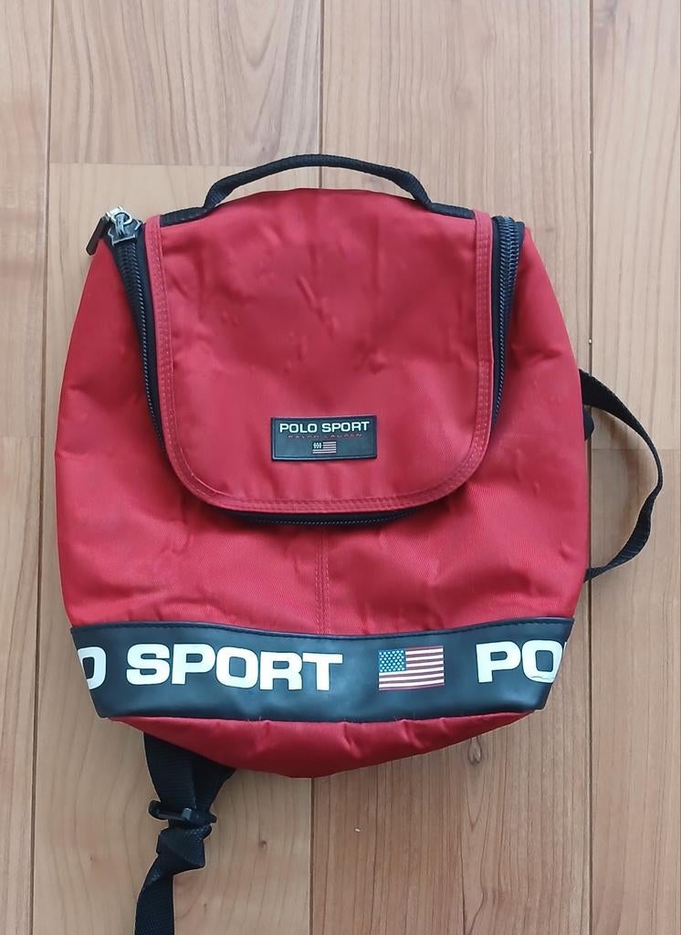 Vintage polo sport ralph lauren rugtas klein, Gebruikt, Rugtas, Ophalen of Verzenden, 30 tot 40 cm