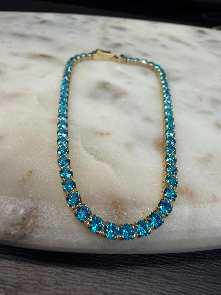 14k tennisarmband, Sieraden, Tassen en Uiterlijk, Kettingen, Ophalen of Verzenden, Nieuw, Goud