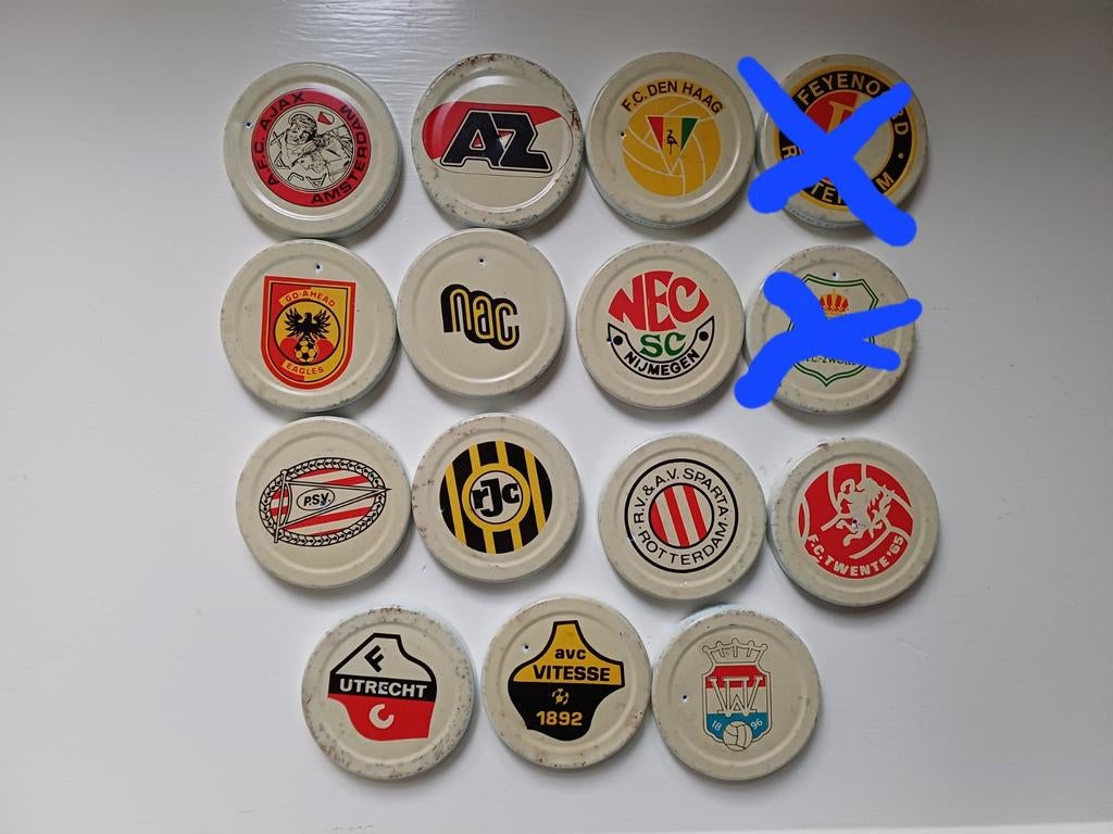 Deksel voetbal/ Club logo, Ophalen of Verzenden, Gebruikt, Overige typen