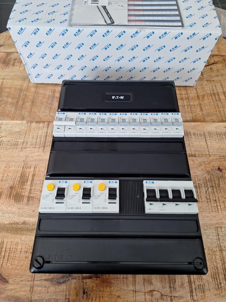 Eaton groepenkast  3 fase 10 groepen met kookgroep, Ophalen of Verzenden, Nieuw, Overige typen