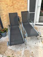 2 ligbedden, verstelbaar en stapelbaar, Ophalen, Gebruikt, Aluminium, Verstelbaar