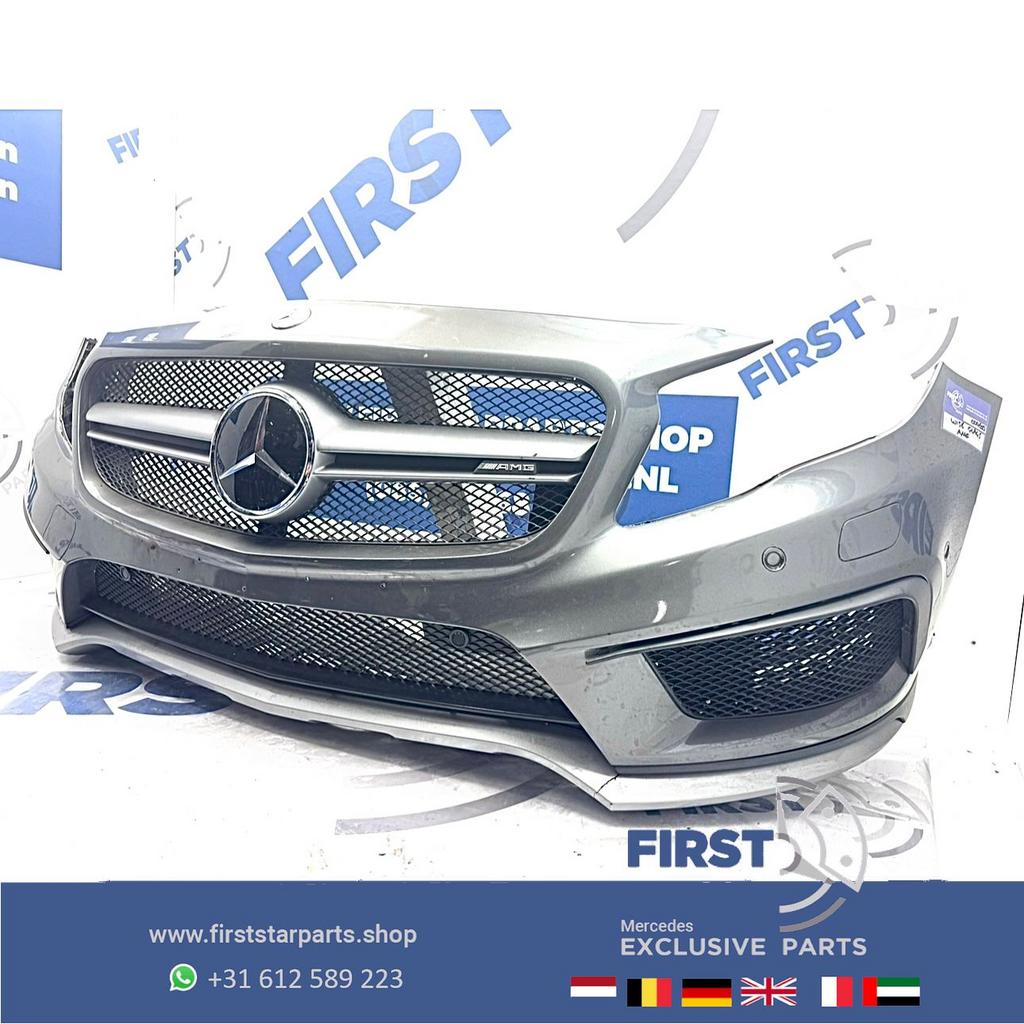 W156 X156 GLA 45 AMG VOORBUMPER COMPLEET GLA45 BUMPER + GRIL, Gebruikt, -, Voor, Ophalen of Verzenden