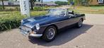 MG B 1.8 Roadster LEDER/OVERDRIVE/CHROOM SPAAKWIELEN/izgst., Auto's, Achterwielaandrijving, Zwart, Cabriolet, Blauw