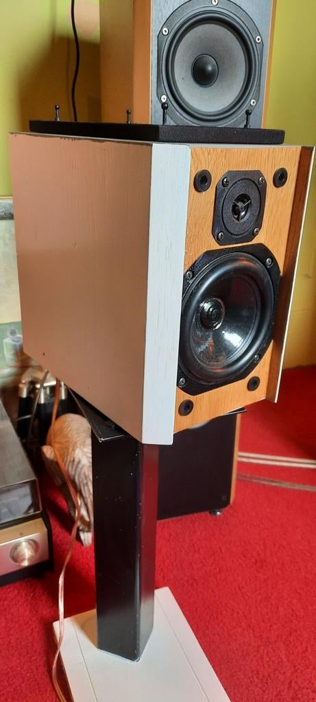 JK Acoustics jk01 luidsprekers met orginele stands ✅️, Audio, Tv en Foto, Luidsprekers, Ophalen, 120 watt of meer, Front, Rear of Stereo speakers