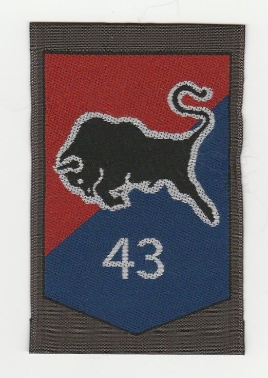 Embleem 43e Gemechaniseerde Brigade (kleur), Verzenden, Landmacht, Nederland, Embleem of Badge