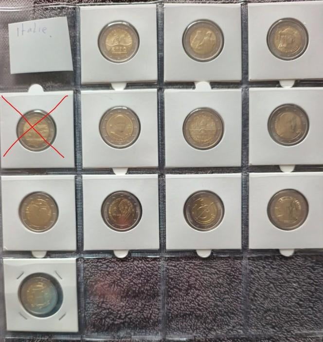 Herdenkingsmunten Italië UNC, Postzegels en Munten, Munten | Europa | Euromunten, Losse munt, 2 euro, Italië, Ophalen of Verzenden